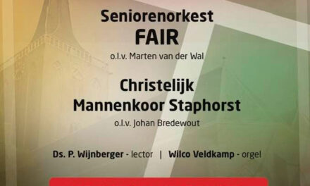 4 april: Passie- en Paaszang met o.a. Christelijk Mannenkoor Staphorst