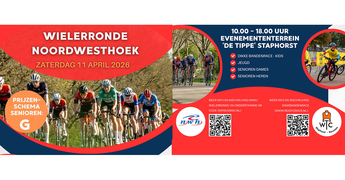 Ronde van Noordwesthoek opnieuw op De Tippe in Staphorst