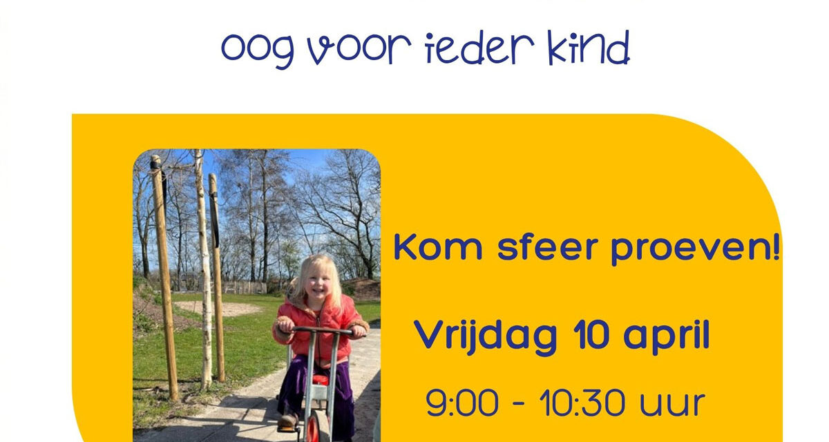 Peuters en ouders welkom op CBS De Meele: Spelen en ontdekken in het groen!