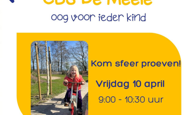 Peuters en ouders welkom op CBS De Meele: Spelen en ontdekken in het groen!