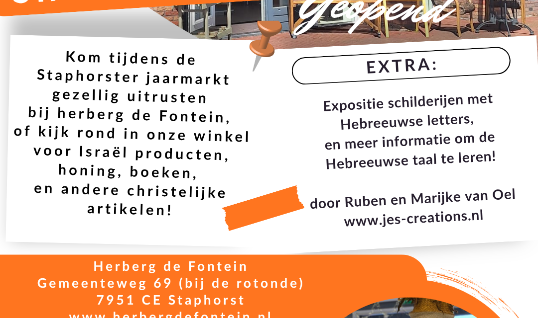 Herberg de Fontein geopend tijdens Staphorster jaarmarkt