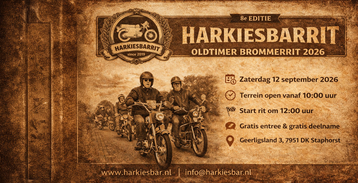 8E Editie Harkiesbarrit op zaterdag 12 september 2026