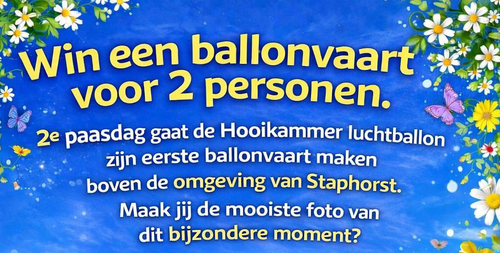 Maak foto en win een ballonvaart voor 2 personen