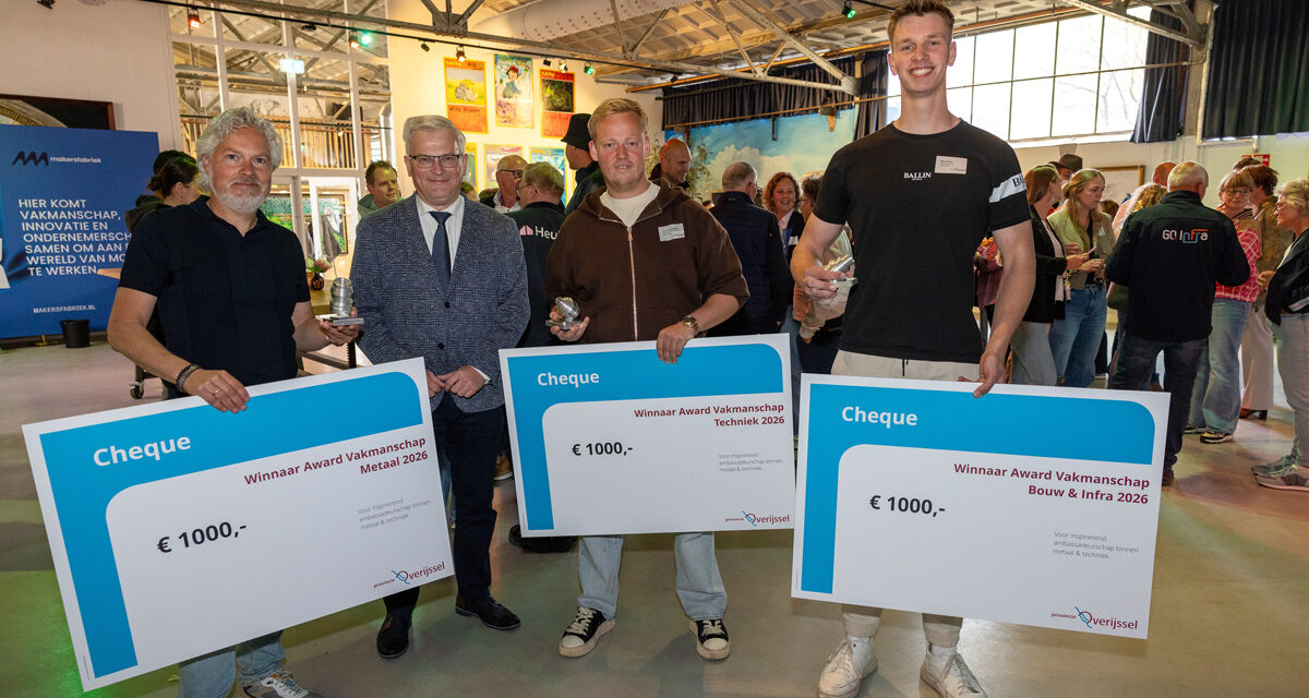 Drie Overijsselse vakmensen winnen Award Vakmanschap 2026