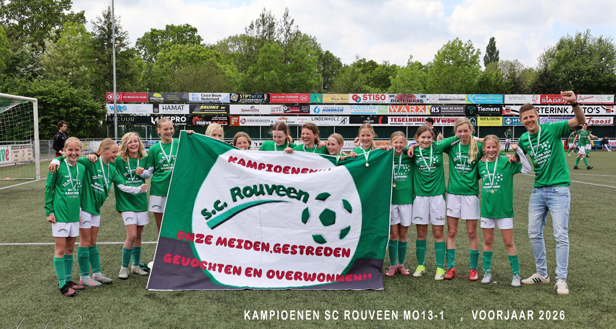 Na 17 jaar weer een kampioenschap voor SC Rouveen 2 | MO 13 – 1 kampioen