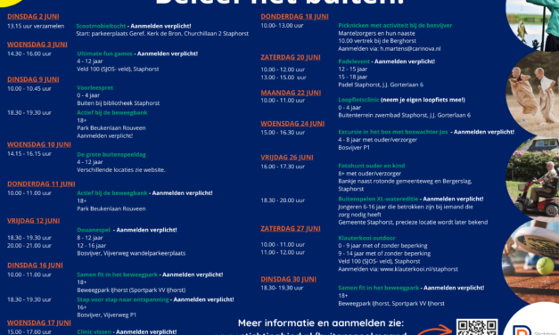 Buitenspeelmaand brengt inwoners in beweging tijdens de maand juni