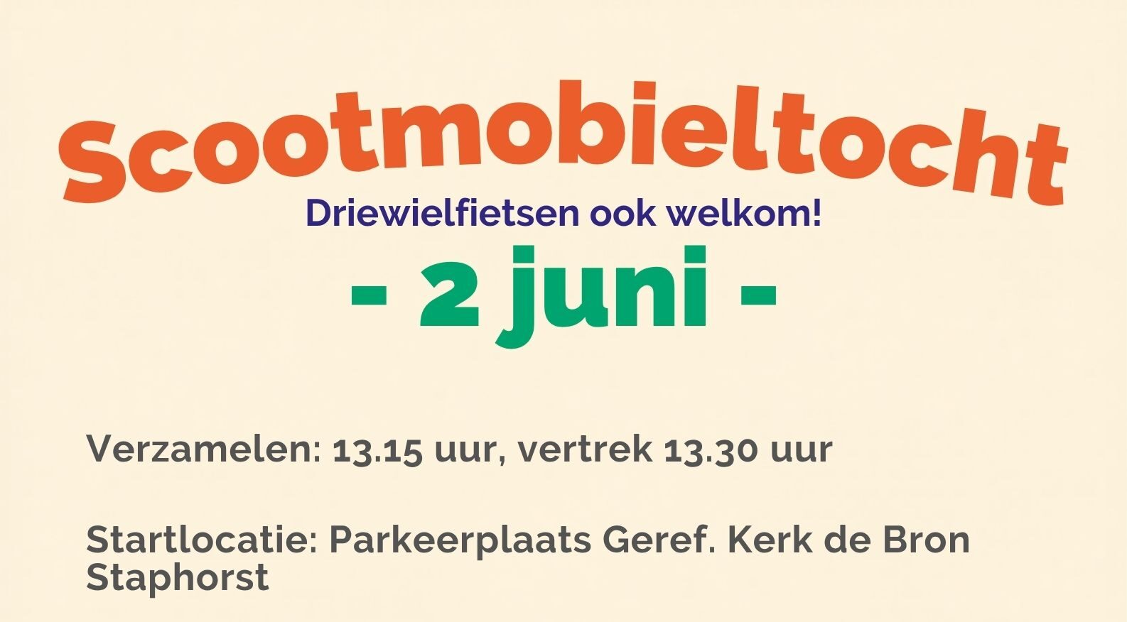 Scootmobieltocht Staphorst