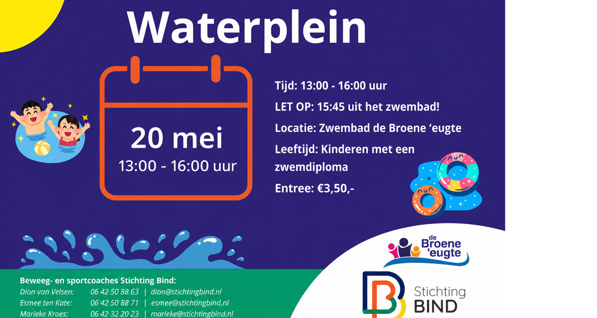 Waterplein op 20 mei