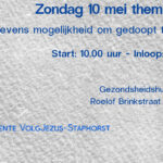 Zondag 10 mei thema doop bij gemeente volg Jezus – Staphorst