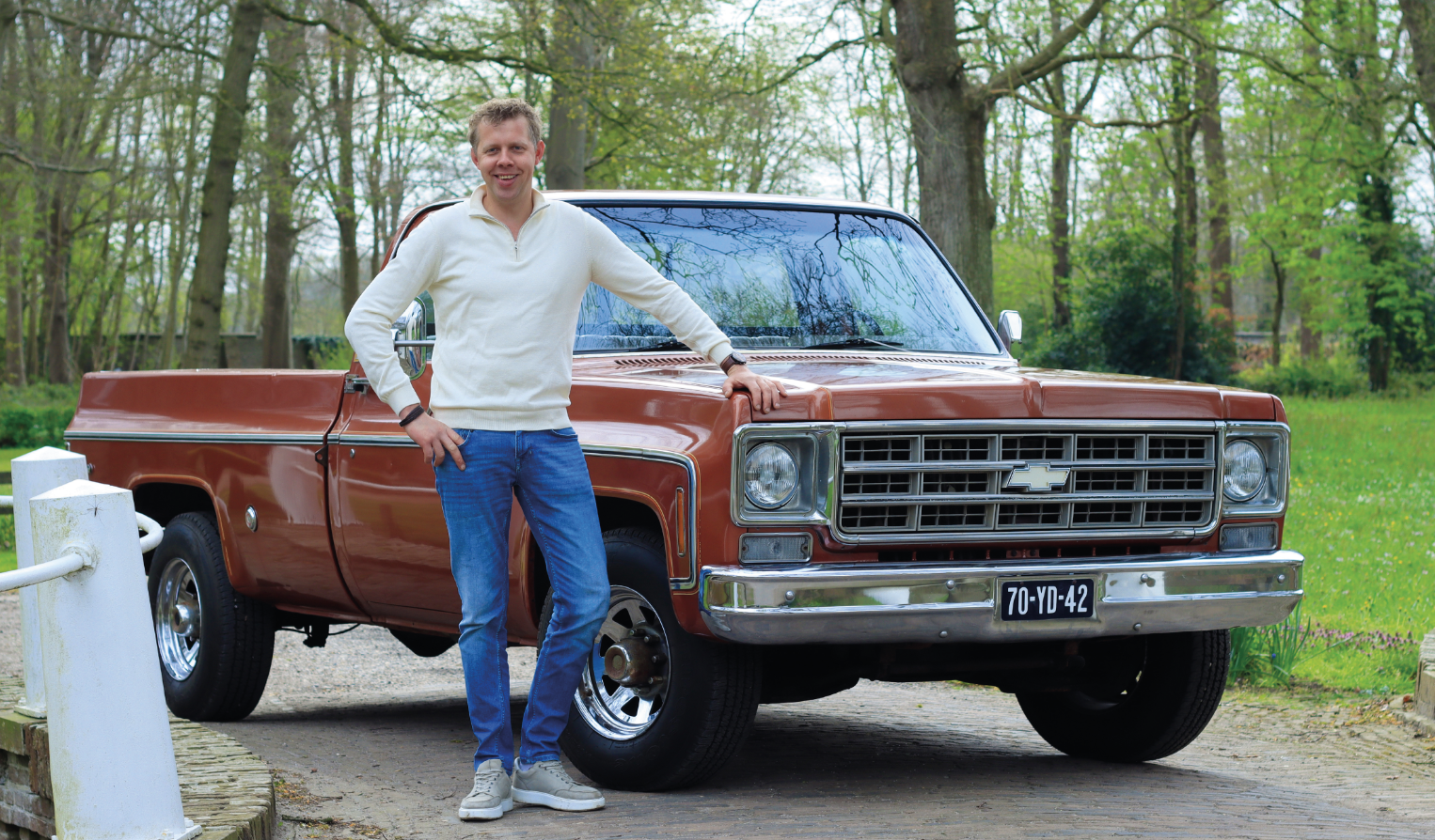 Stellen worden verliefd op deze klassieke Chevrolet pick up als trouwauto