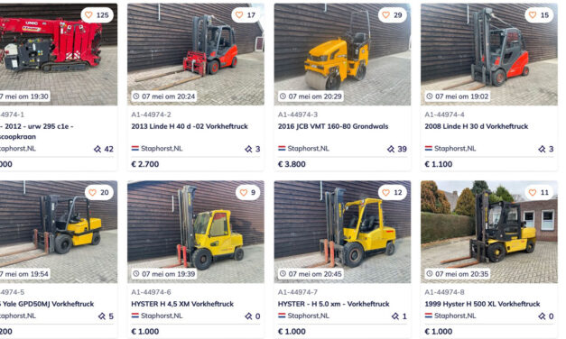 Bekijk deze geweldige veiling: Heftrucks, hoogwerkers, intern transport en onderdelen