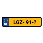 Kentekenplaat verloren!