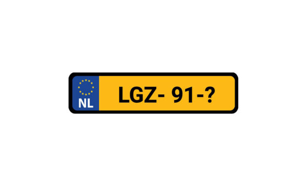 Kentekenplaat verloren!