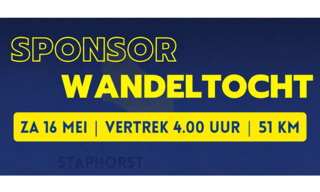 VV Staphorst Stapt: Wandel zaterdag mee met Bert voor ‘Spieren voor Spieren’
