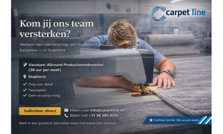 Kom jij ons team versterken? Vacature Carpet Line: Allround Productiemedewerker