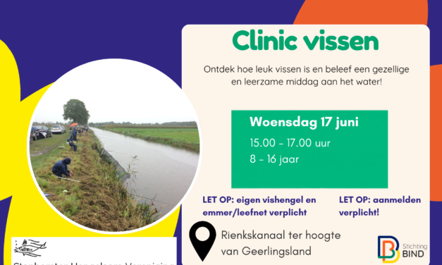 Clinic vissen op 17 juni! 🎣☀️