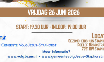 Vrijdag 26 juni avond over de Heilige Geest, airco aanwezig
