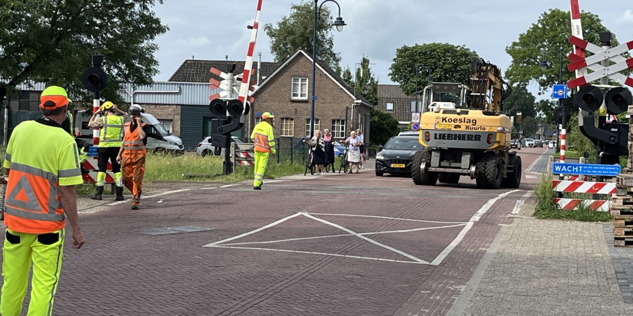 Werk aan het spoor in Staphorst