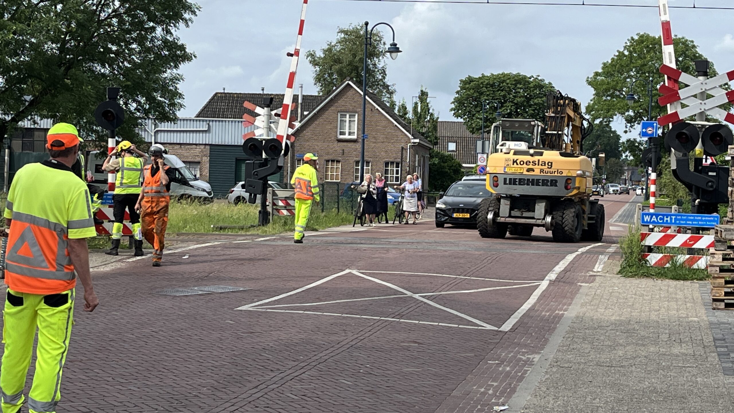 Werk aan het spoor in Staphorst