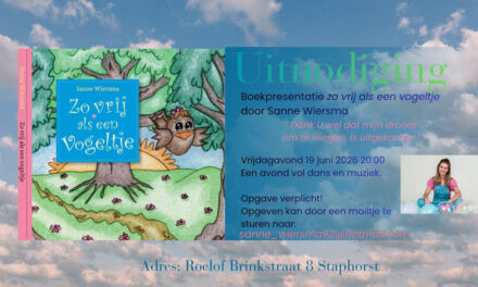 Boekpresentatie ‘Zo vrij als een vogeltje’ door Sanne Wiersma