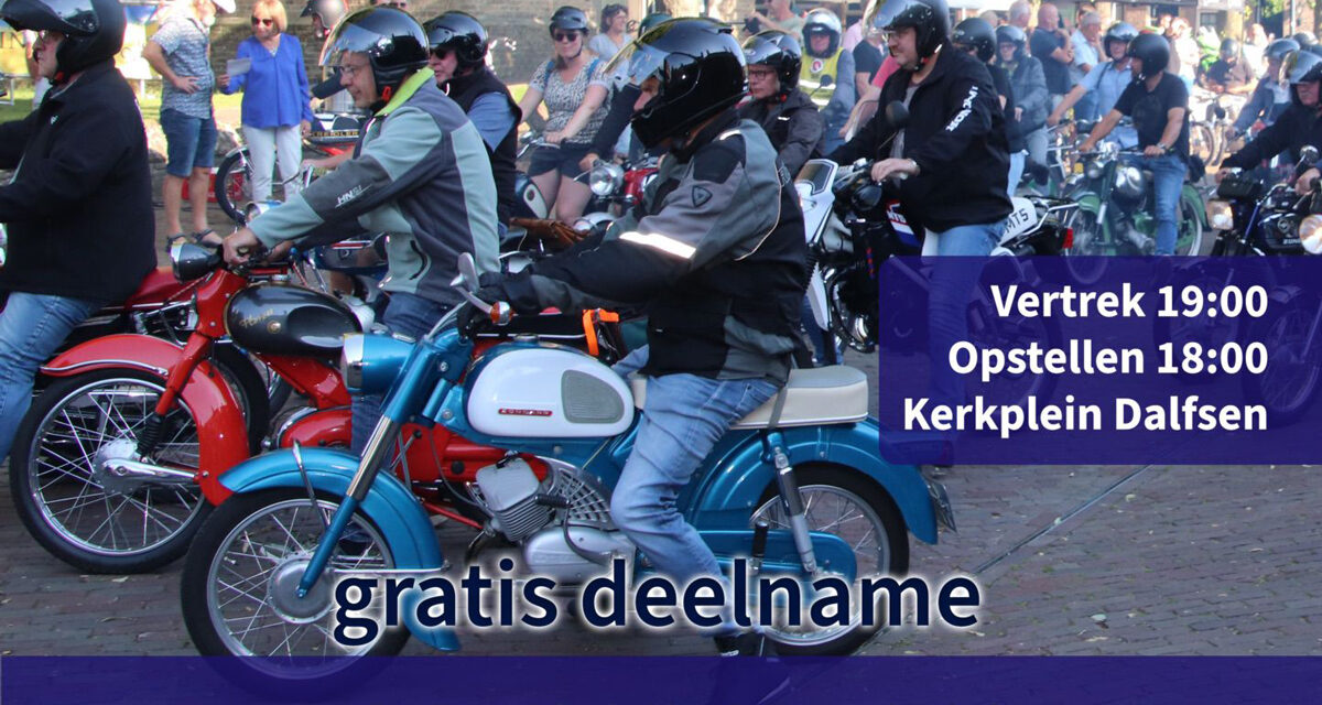 4e editie bromfietsrit Dalfsen – 10 juli 2026