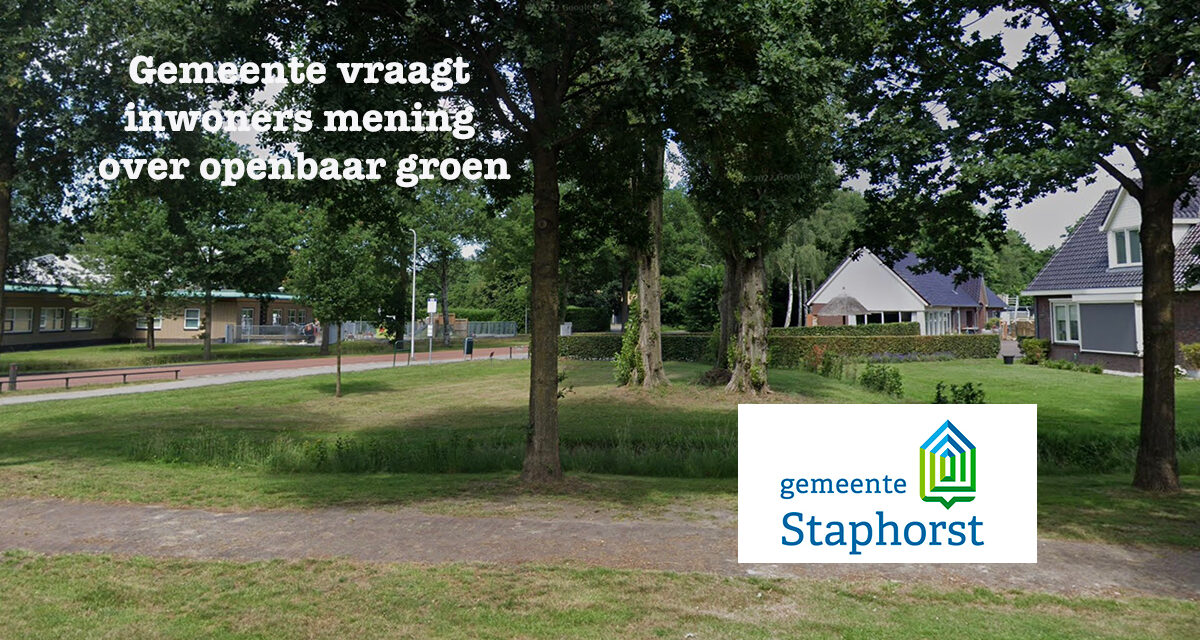 Gemeente vraagt inwoners mening over openbaar groen