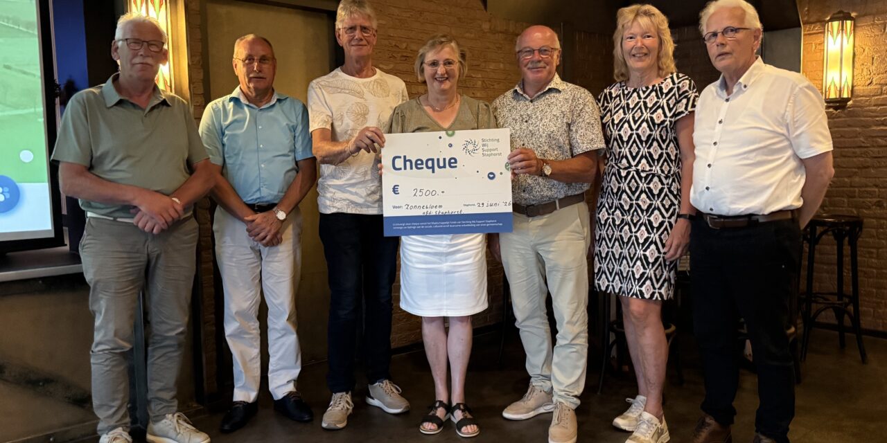 SWSS ondersteunt jubileumboottocht De Zonnebloem Staphorst