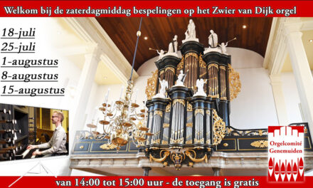 Zaterdagmiddag orgelbespelingen