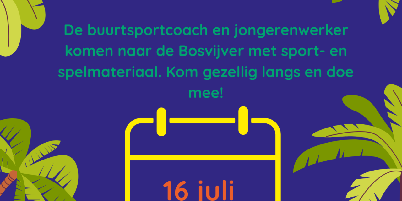 🌳 Sport en spel bij de Bosvijver met buurtsportcoach en jongerenwerker van Stichting BIND!