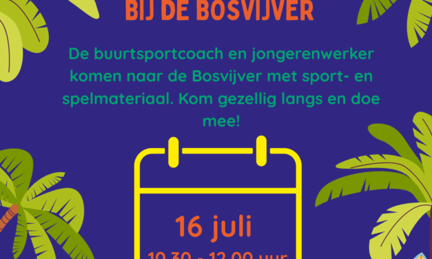 🌳 Sport en spel bij de Bosvijver met buurtsportcoach en jongerenwerker van Stichting BIND!