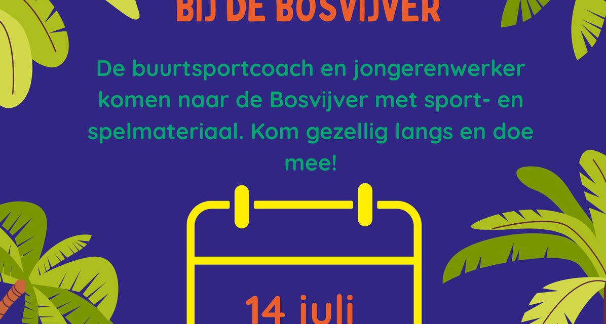 🌳 Sport en spel bij de Bosvijver met buurtsportcoach en jongerenwerker van Stichting BIND!