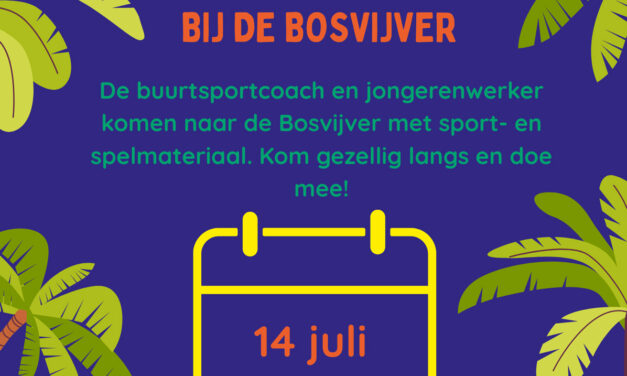 🌳 Sport en spel bij de Bosvijver met buurtsportcoach en jongerenwerker van Stichting BIND!