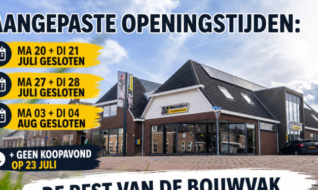 Aangepaste openingstijden Meesters Tweewielers