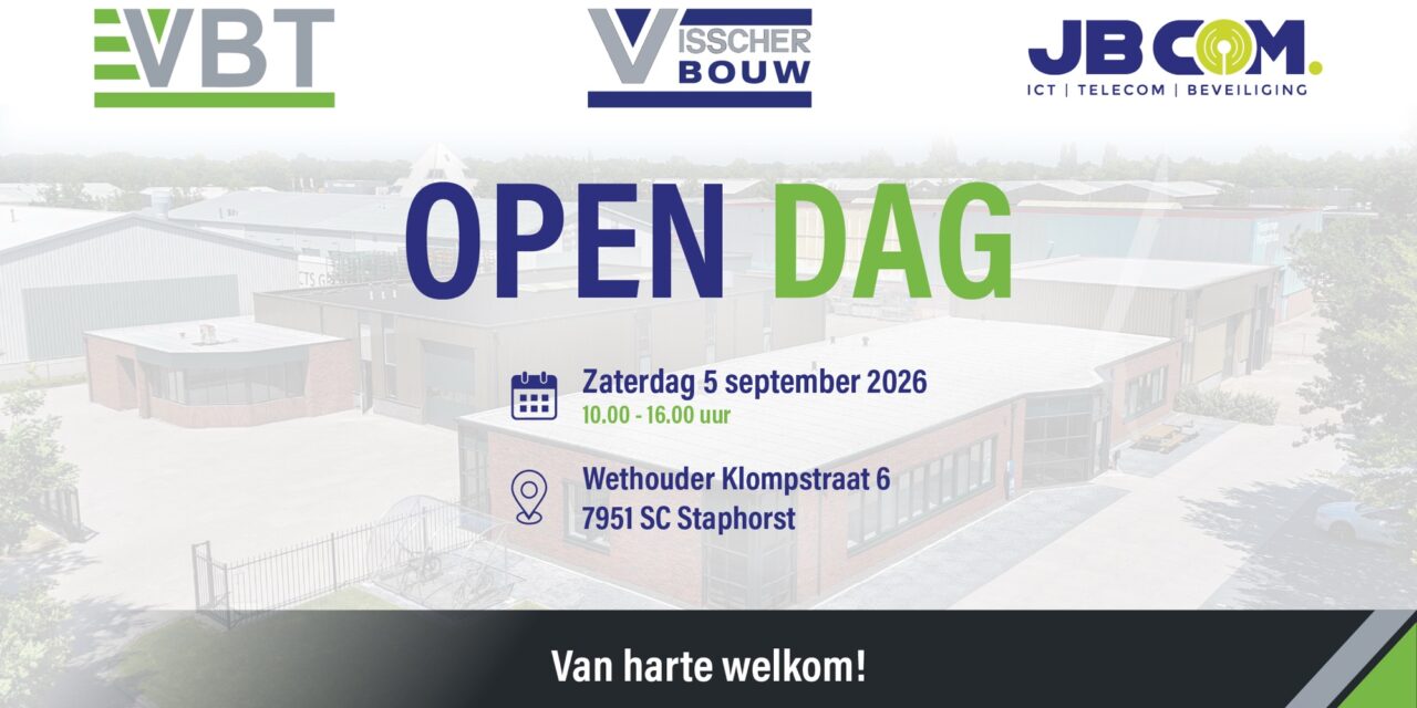 Open dag VBT, Visscher bouw en JBCOM op nieuwe locatie