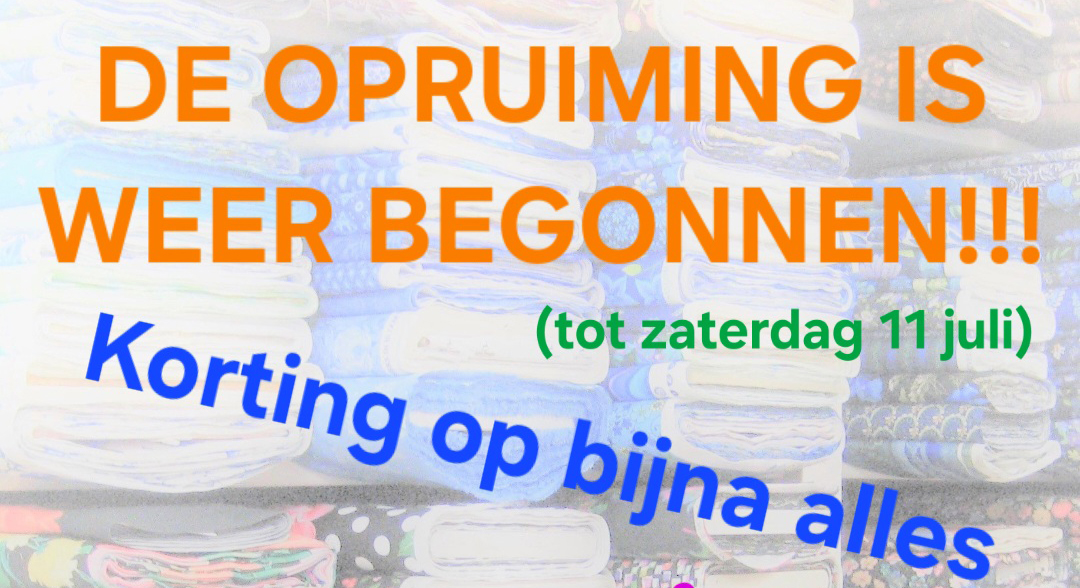 Stegeman’s Textiel, de opruiming is weer begonnen