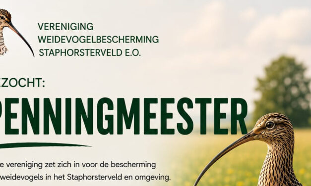 Vereniging Weidevogelbescherming Staphorsterveld e.o. zoekt Penningmeester