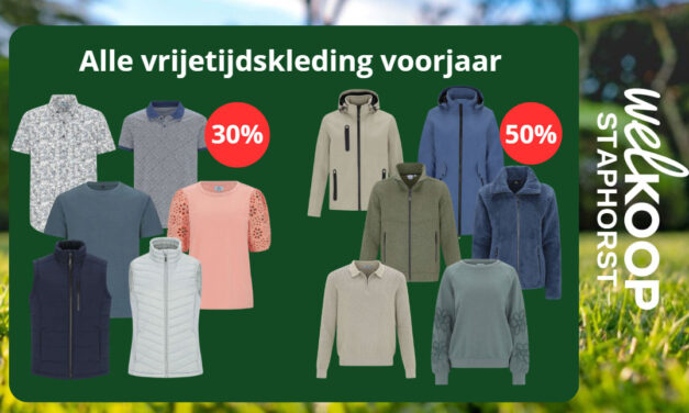 Welkoop: Tot wel 50% korting op alle voorjaars-vrijetijdskleding