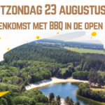 Gemeente volg Jezus houdt open lucht samenkomst bij bosvijver de Zwarte Dennen