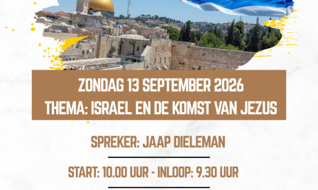 Jaap Dieleman spreekt bij gemeente volg Jezus Staphorst over thema ‘Israël en de komst van Jezus’