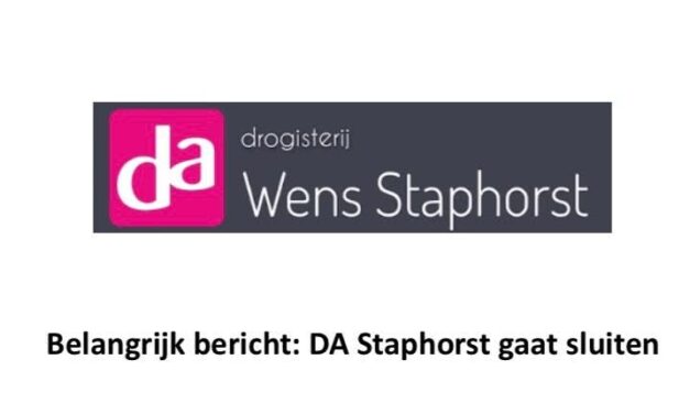 DA Wens Staphorst gaat sluiten