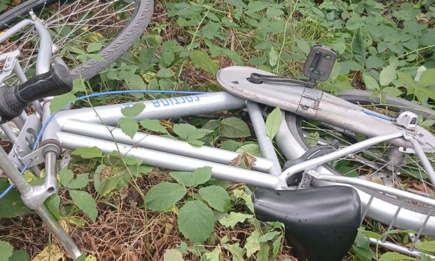 Fiets in berm Kerkenland bij zoeggat