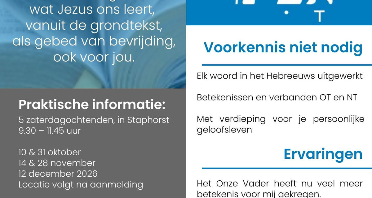 Nieuwe cursus Hebreeuws in Staphorst