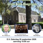 Psalmzangavond met bovenstem op 26 september in de Grote Kerk te Hoogeveen