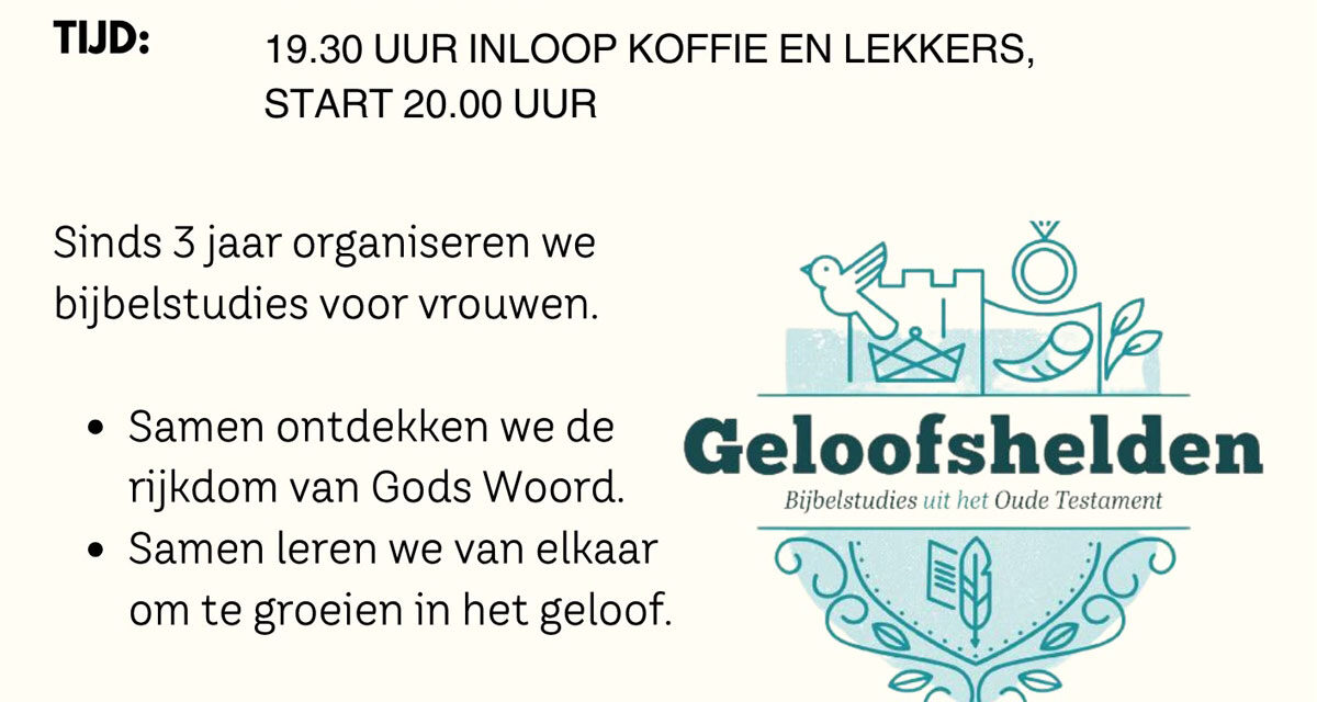 Start Bijbelstudie met vrouwen