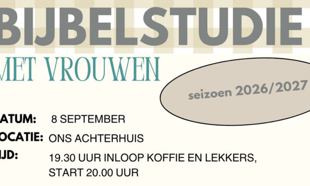 Start Bijbelstudie met vrouwen