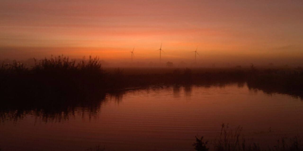 Doopvijver bij zonsopkomst