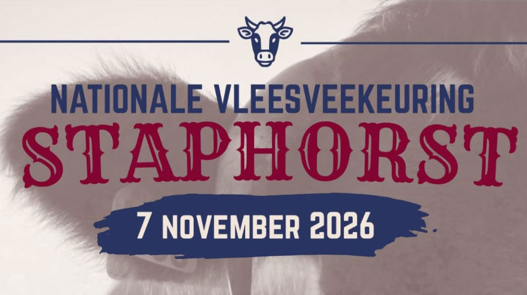 Nationale vleeskeuring verbeterd Roodbont & Belgisch Witblauw in Manege Staphorst