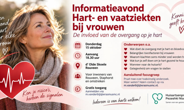 Huisartsenpraktijk Pezeshki Nia Rouveen: Informatieavond hart- en vaatziekten bij vrouwen