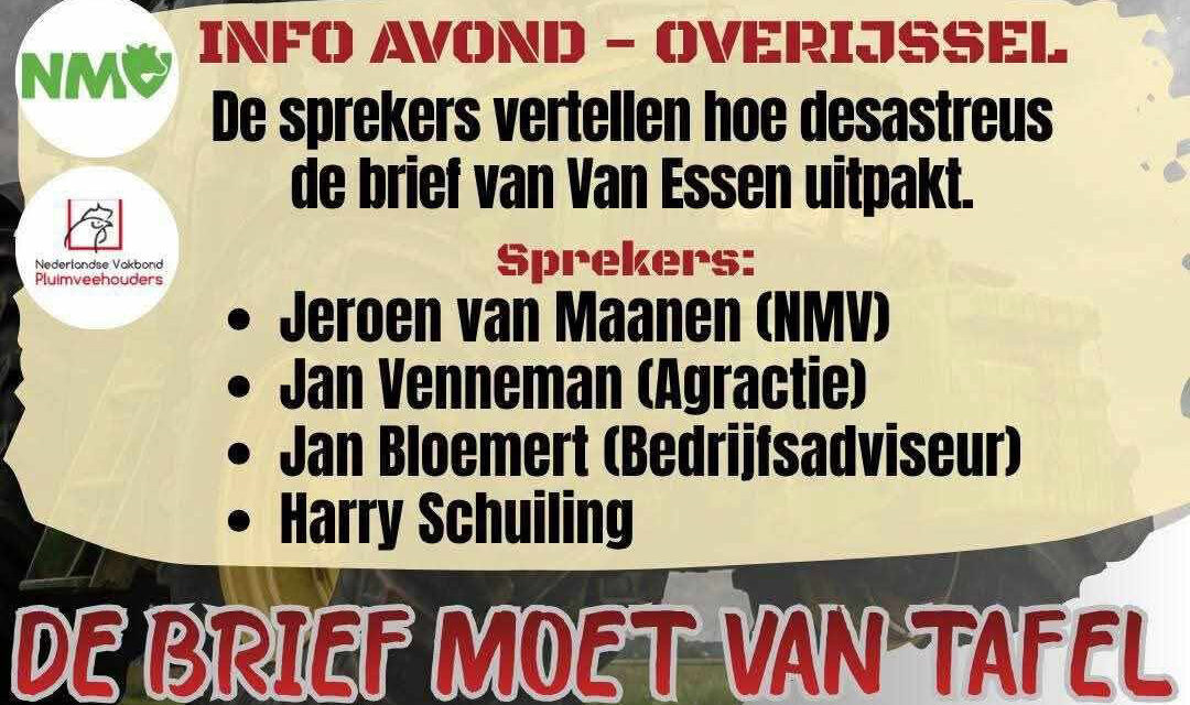 Stikstof: Info avond in Rouveen “De brief moet van tafel” voor alle agrariërs en iedereen die de sector een warm hart toedraagt