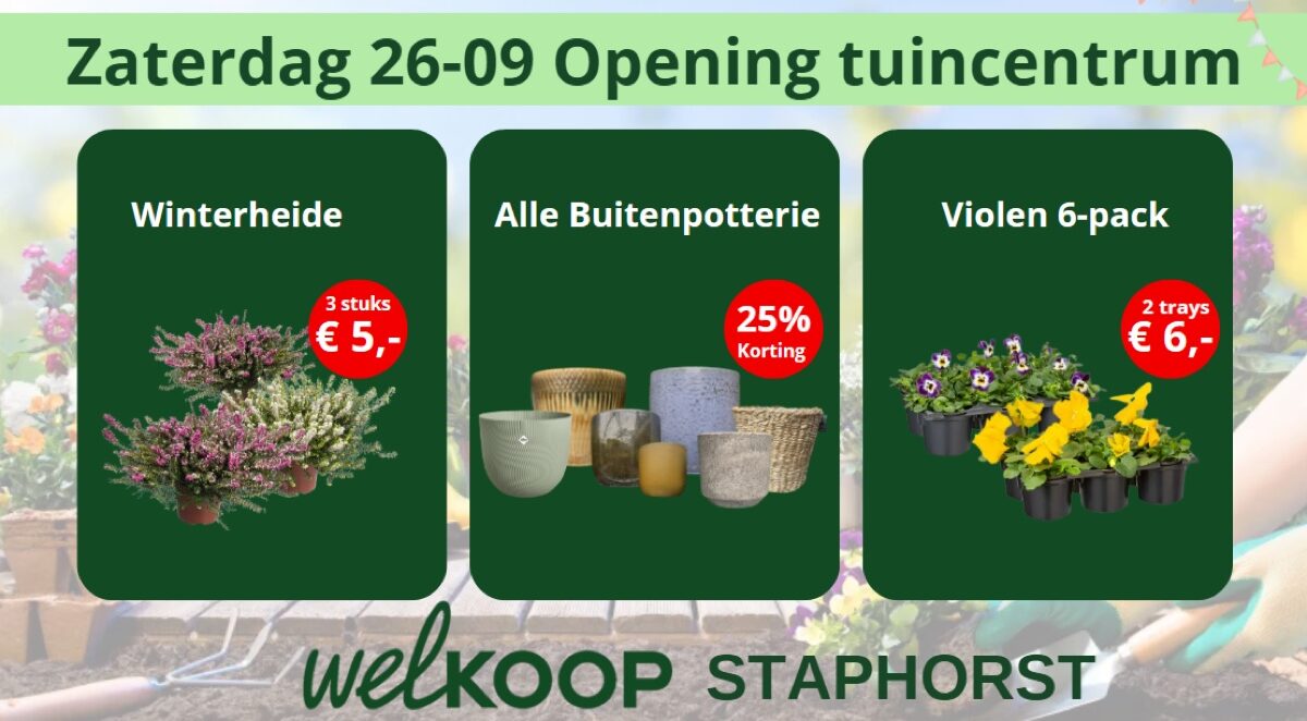 Opening tuincentrum Welkoop Staphorst
